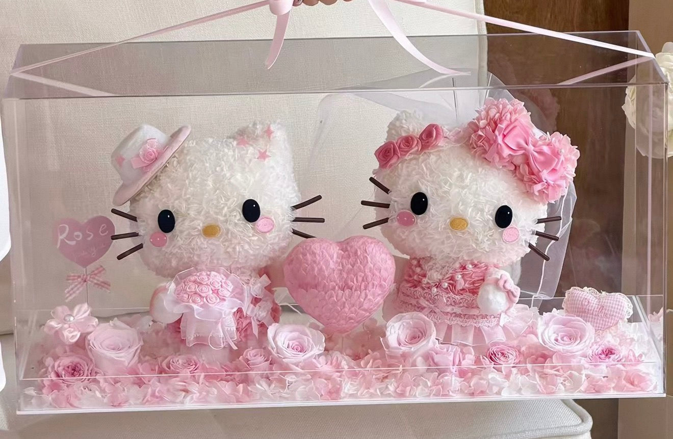 Hello Kitty 繡球永生花 (多色）