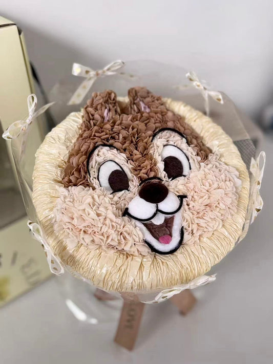 Chip 'n' Dale 繡球永生花花束