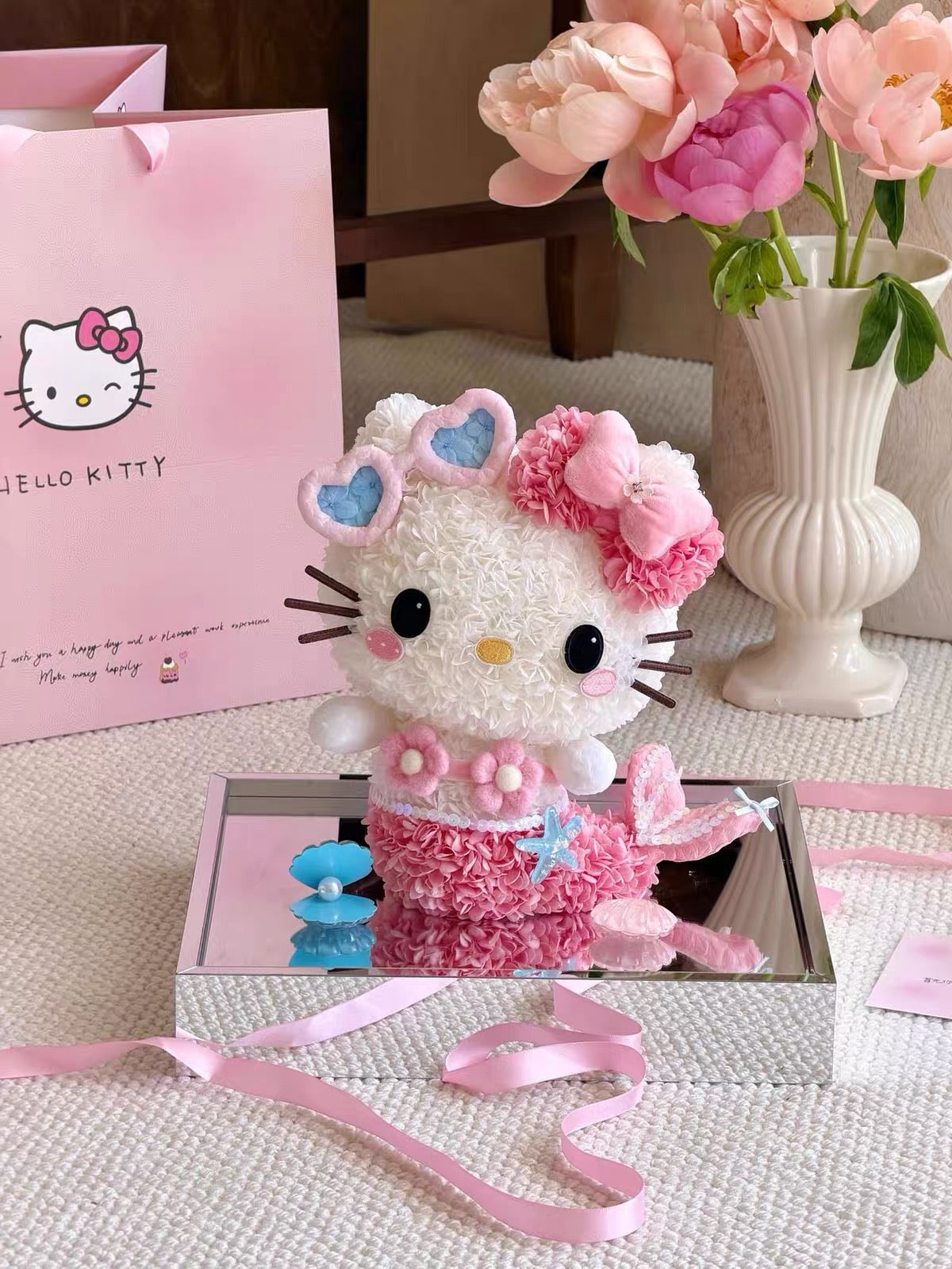 Hello Kitty 繡球永生花