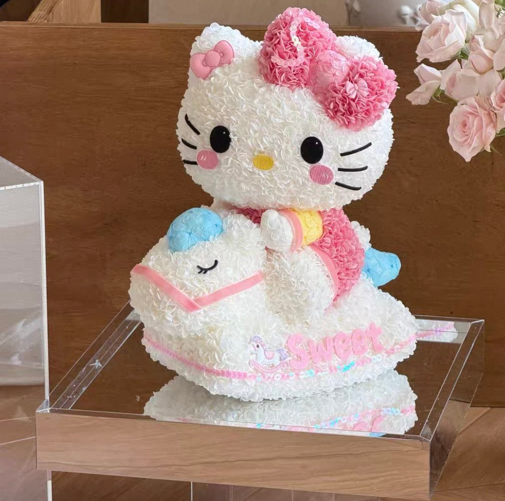 Hello Kitty 繡球永生花 (多色）