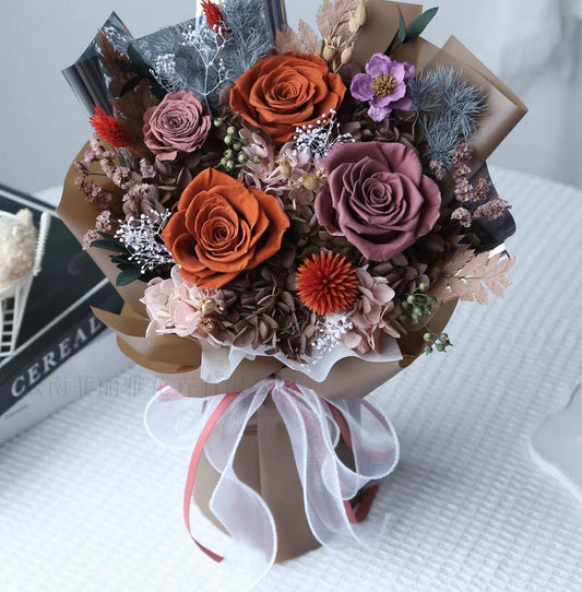 玫瑰永生花花束
