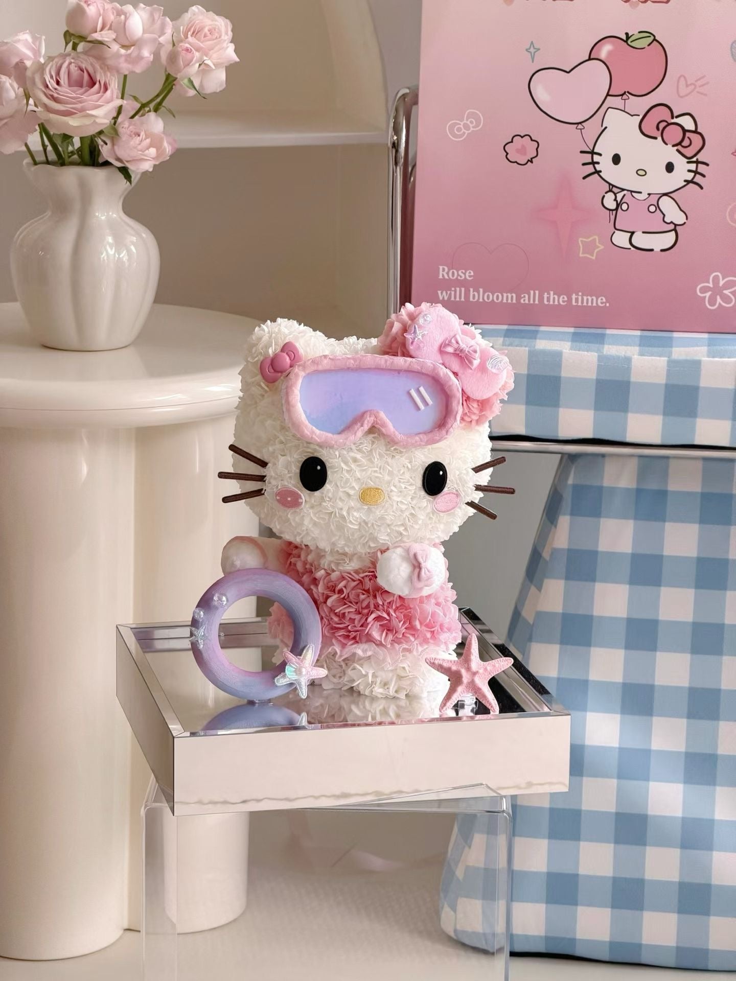 Hello Kitty 繡球永生花
