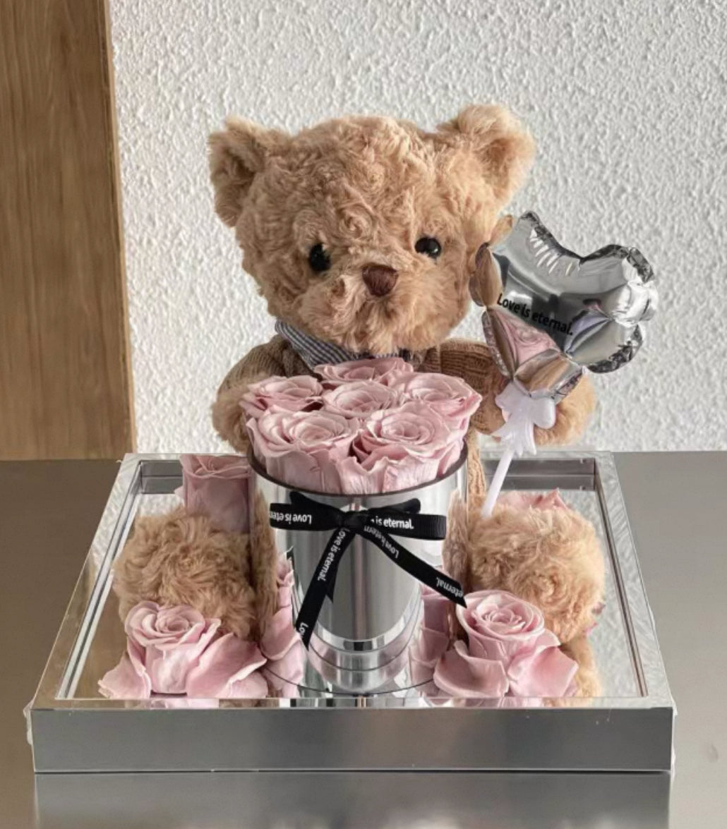 Teddy Bear 繡球永生花 (4色）