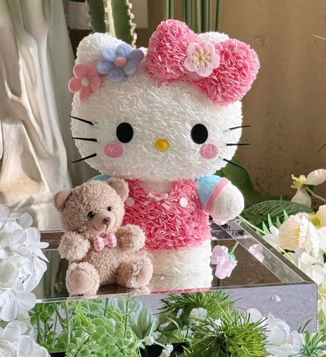 Hello Kitty 繡球永生花