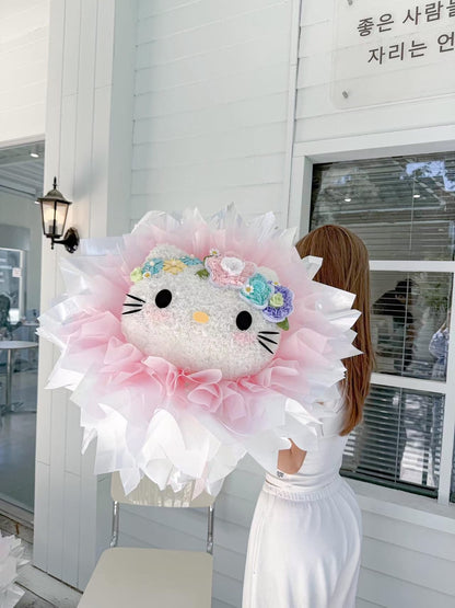 Hello Kitty 繡球永生花花束