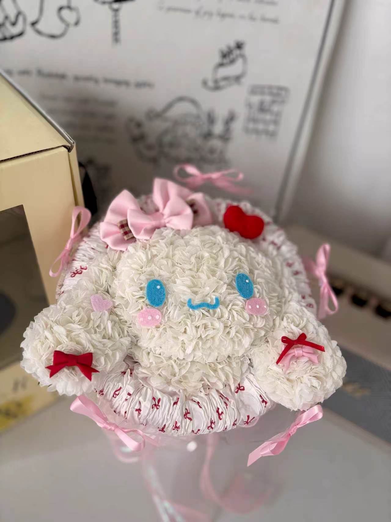 玉桂狗 繡球永生花花束