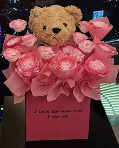 Teddy Bear 繡球永生花 (4色）