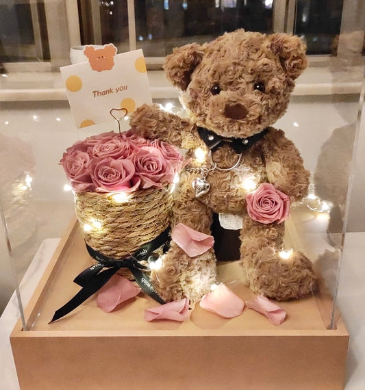 Teddy Bear 繡球永生花 (4色）