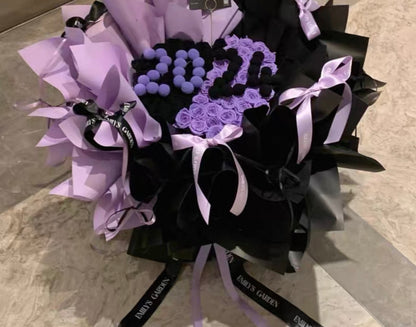 玫瑰永生花花束 (52朵）