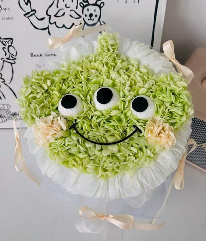 三眼仔 繡球永生花花束
