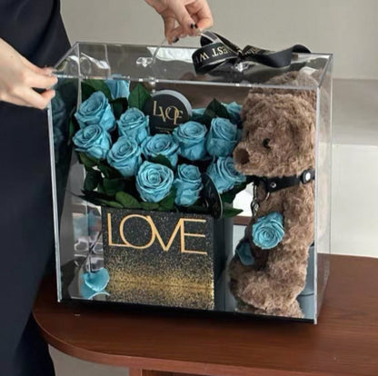 Teddy Bear 繡球永生花 (4色）