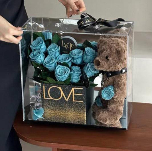 Teddy Bear 繡球永生花 (4色）