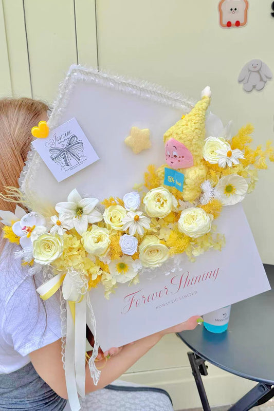 星星人 信封花盒繡球永生花