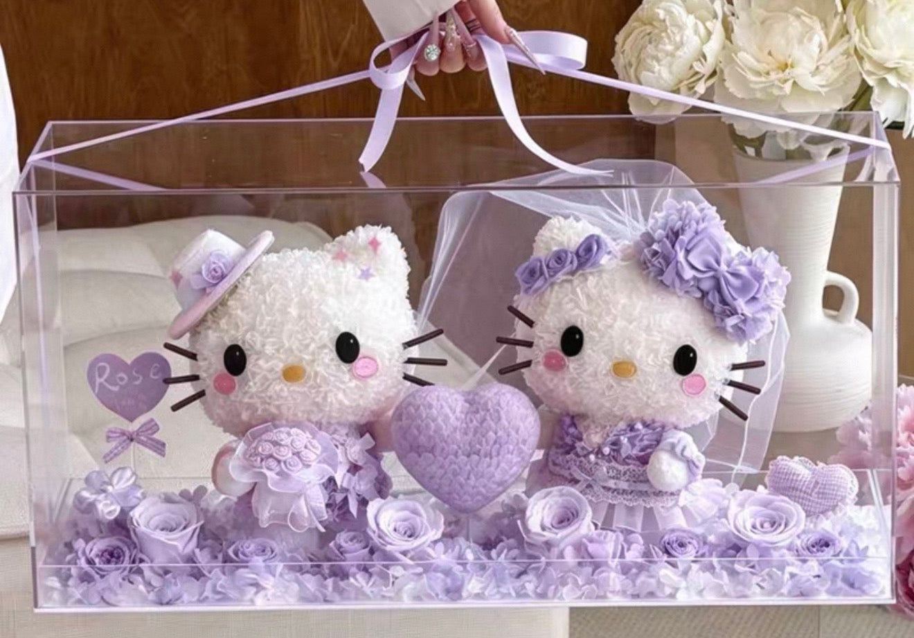 Hello Kitty 繡球永生花 (多色）