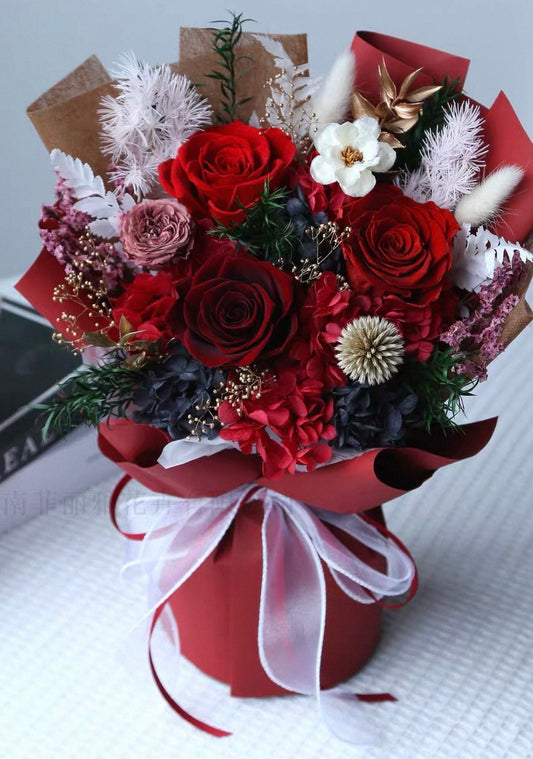 玫瑰永生花花束