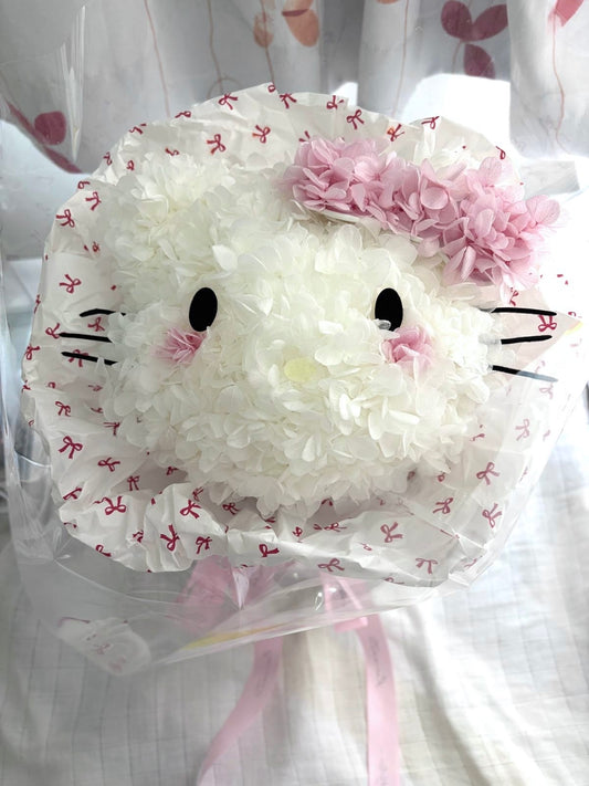 獨家自創卡通永生花花束 - Hello Kitty
