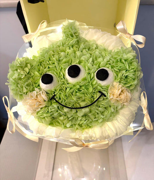 三眼仔 繡球永生花花束