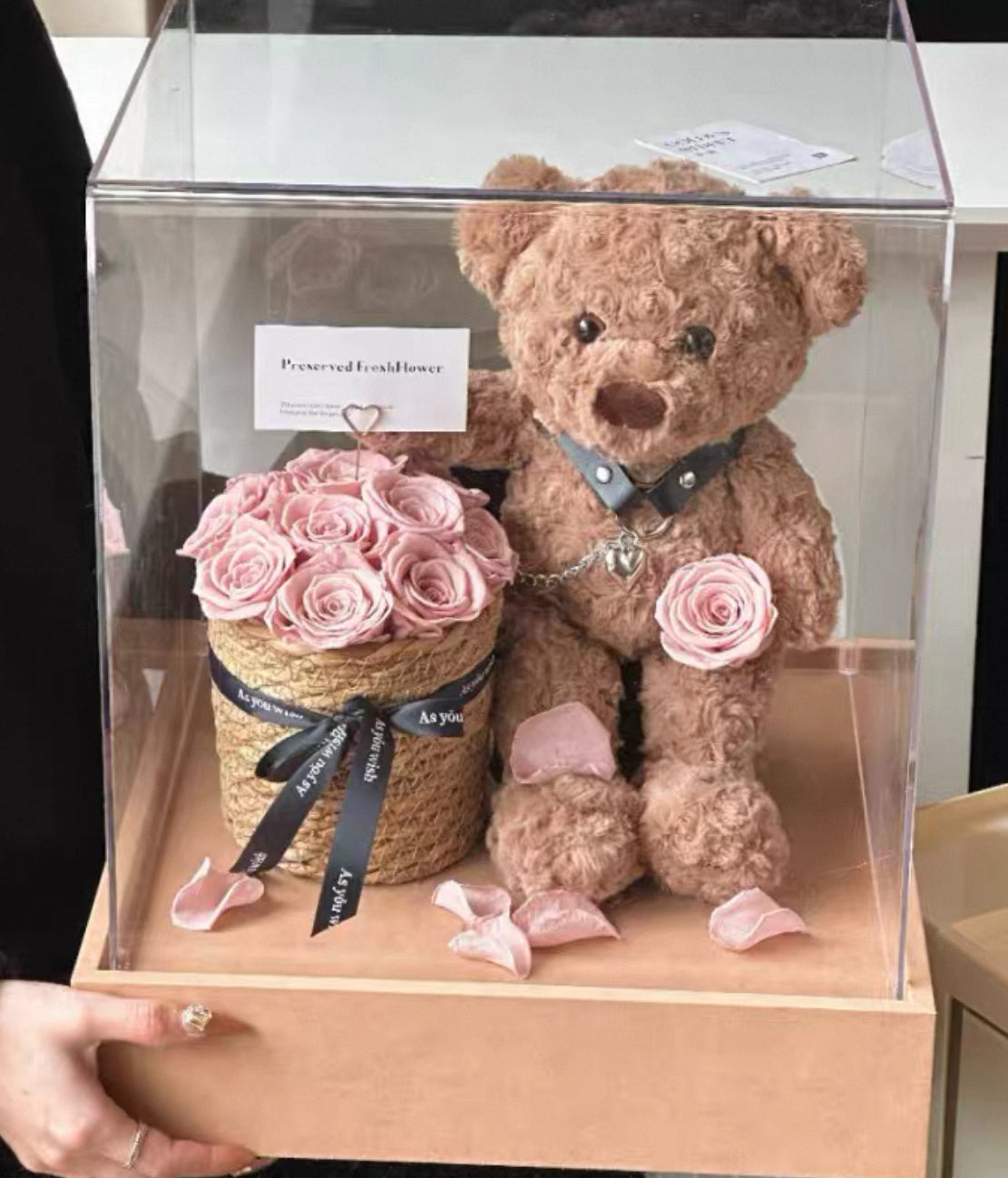 Teddy Bear 繡球永生花 (4色）