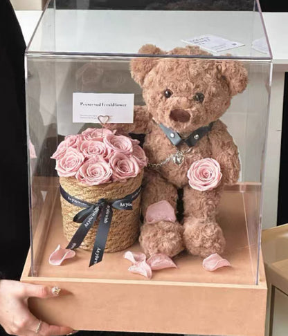 Teddy Bear 繡球永生花 (4色）