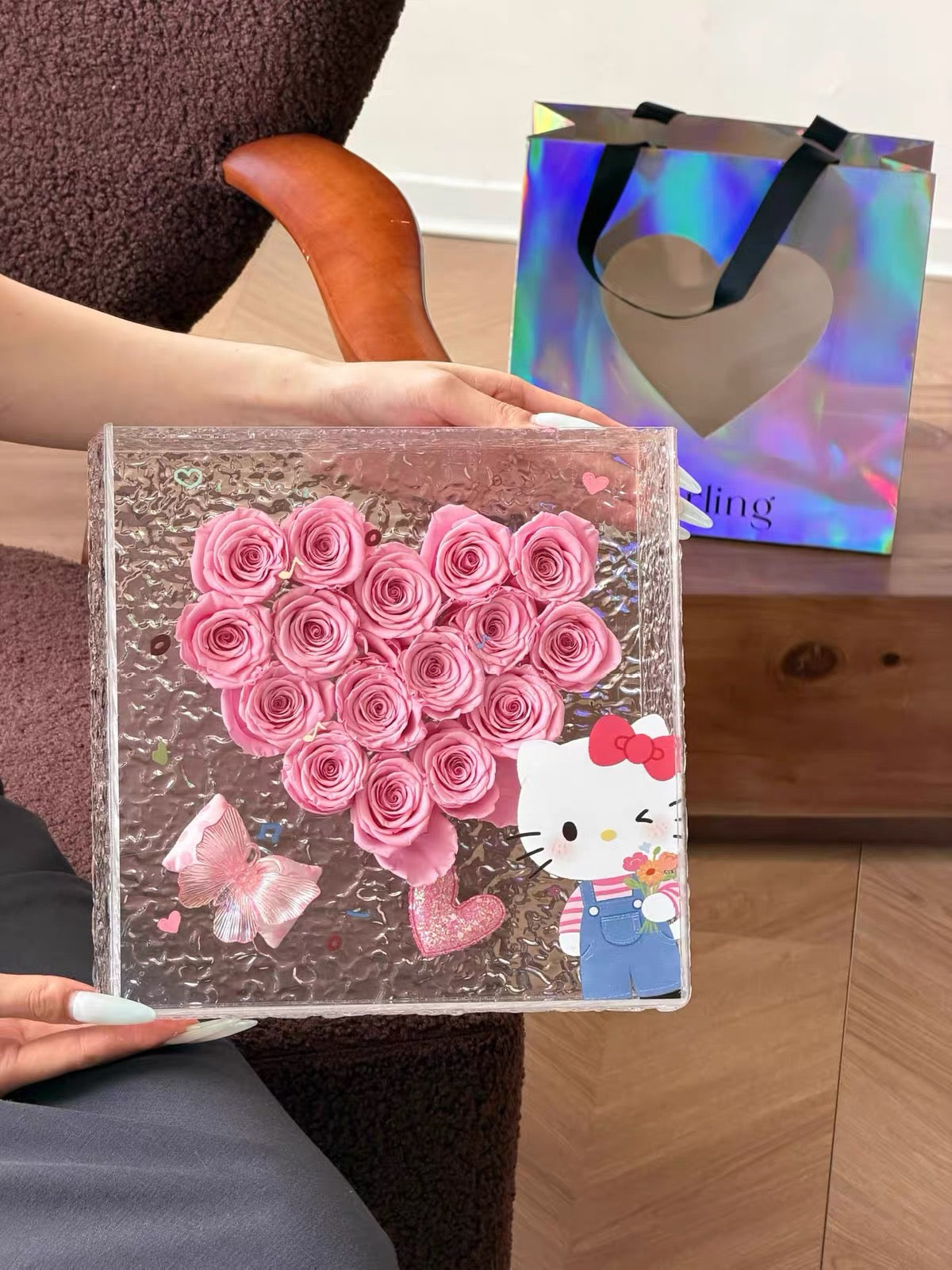 Hello Kitty 繡球永生花