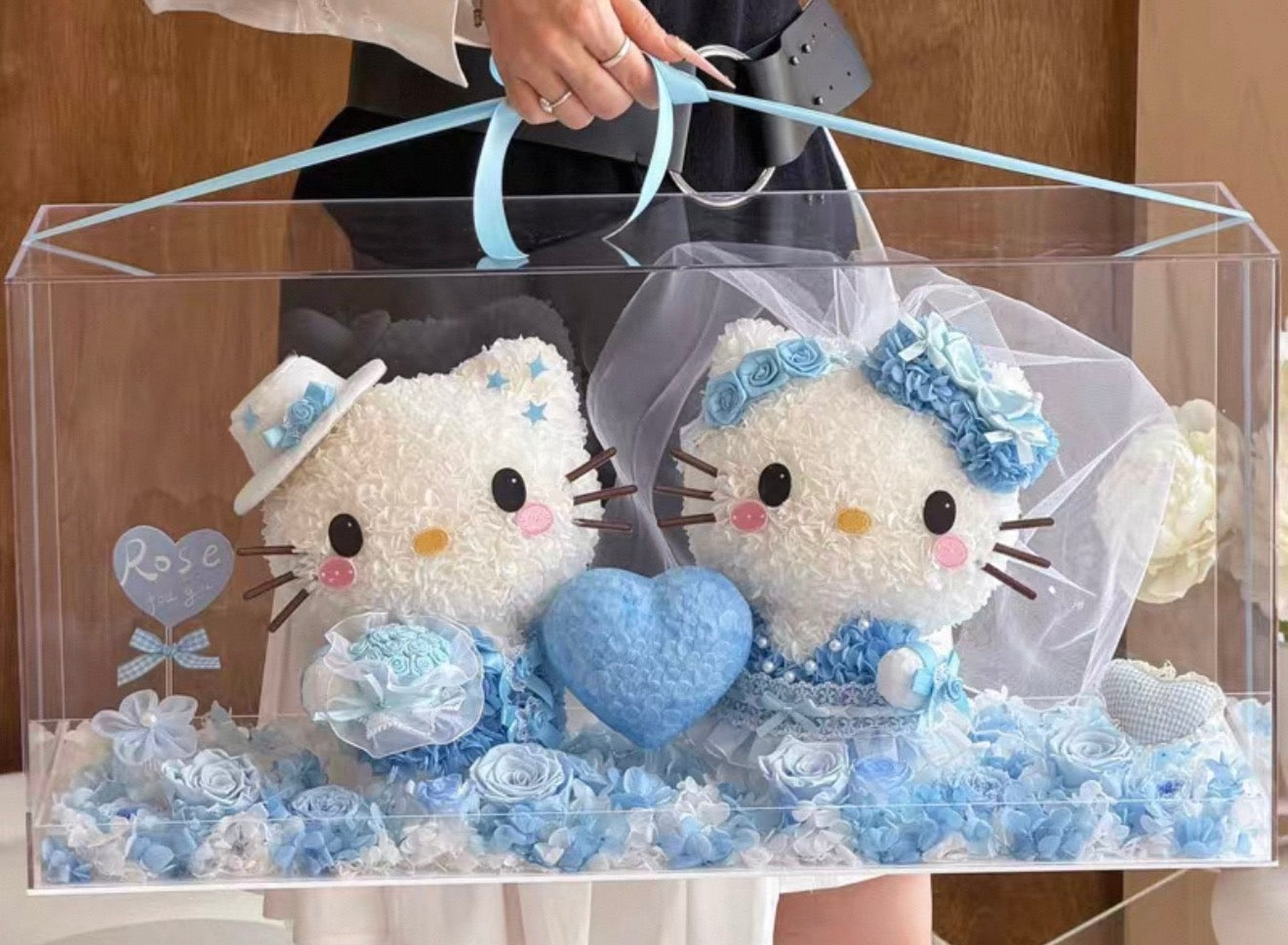 Hello Kitty 繡球永生花 (多色）