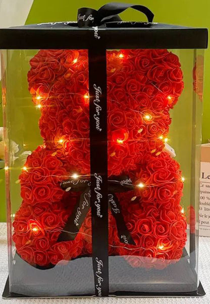 玫瑰熊香皂花禮盒(紅色/粉紅色)