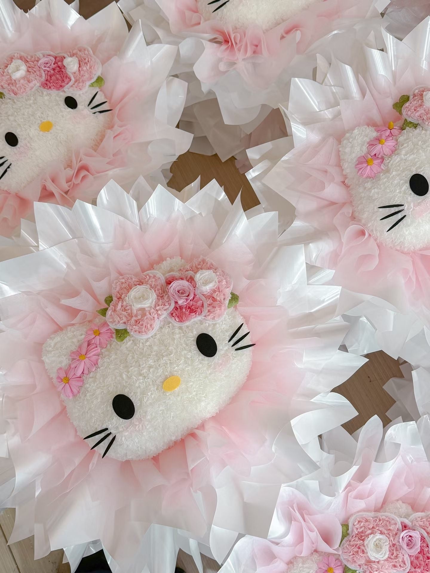 Hello Kitty 繡球永生花花束