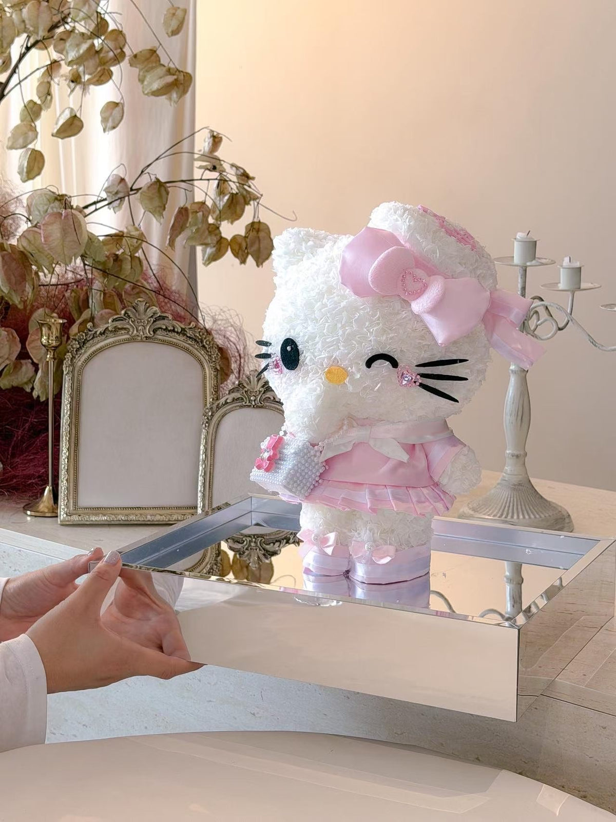 Hello Kitty 繡球永生花