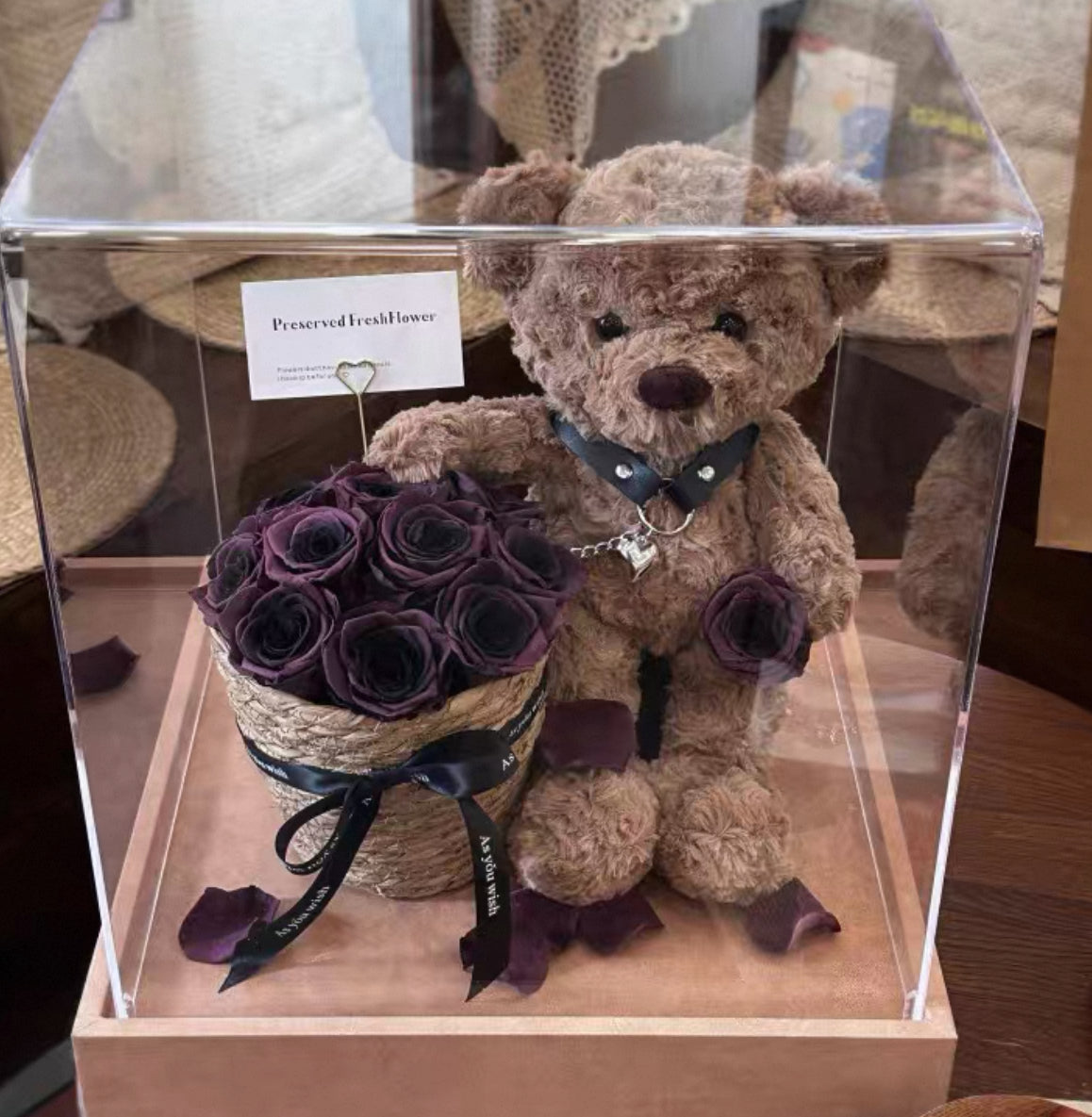 Teddy Bear 繡球永生花 (4色）