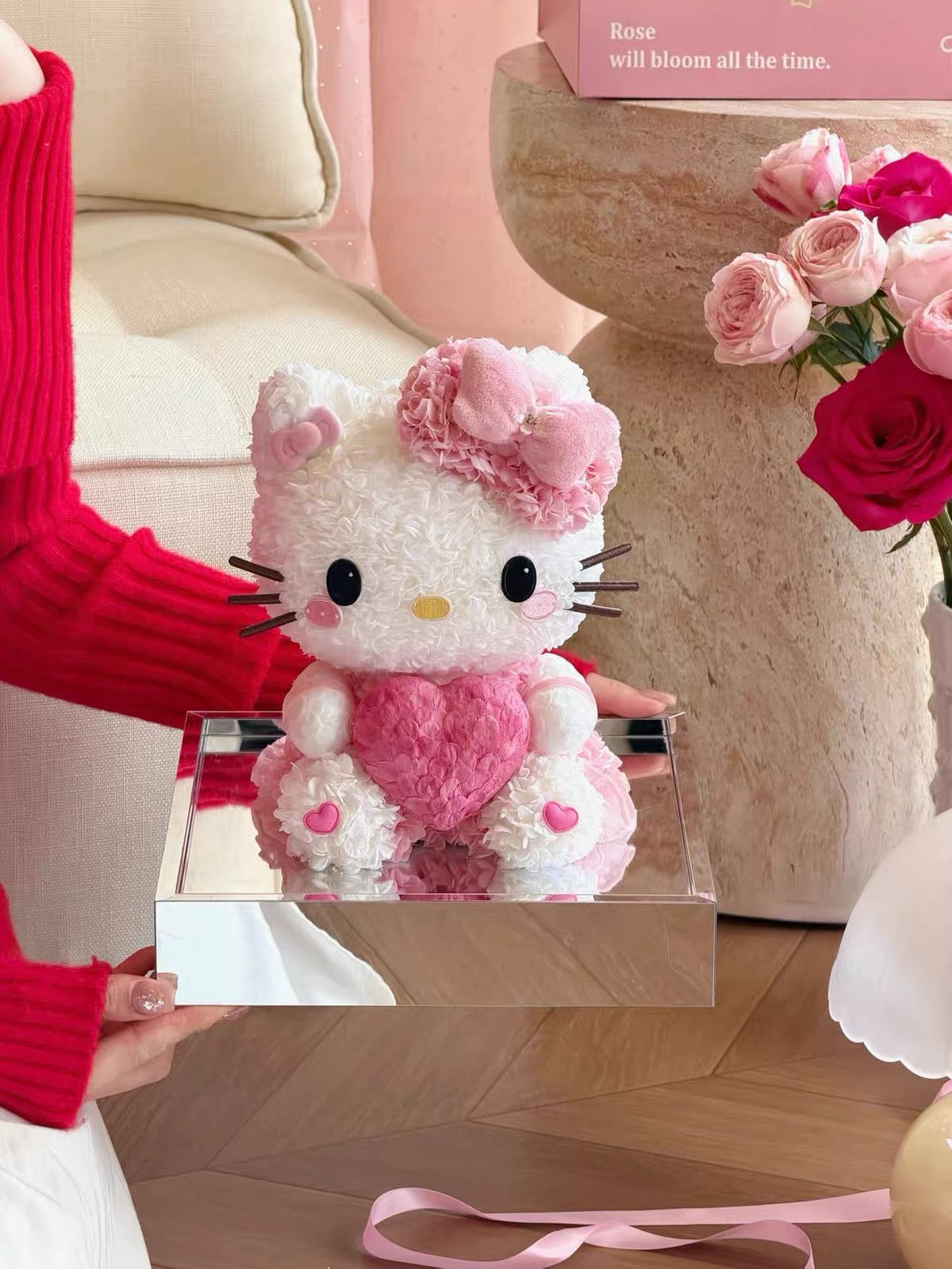 Hello Kitty 繡球永生花