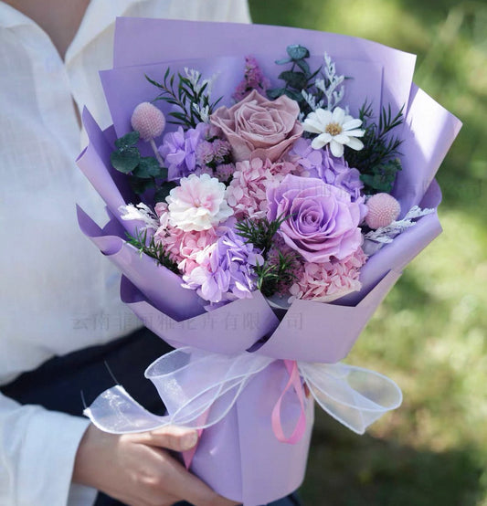 玫瑰永生花花束