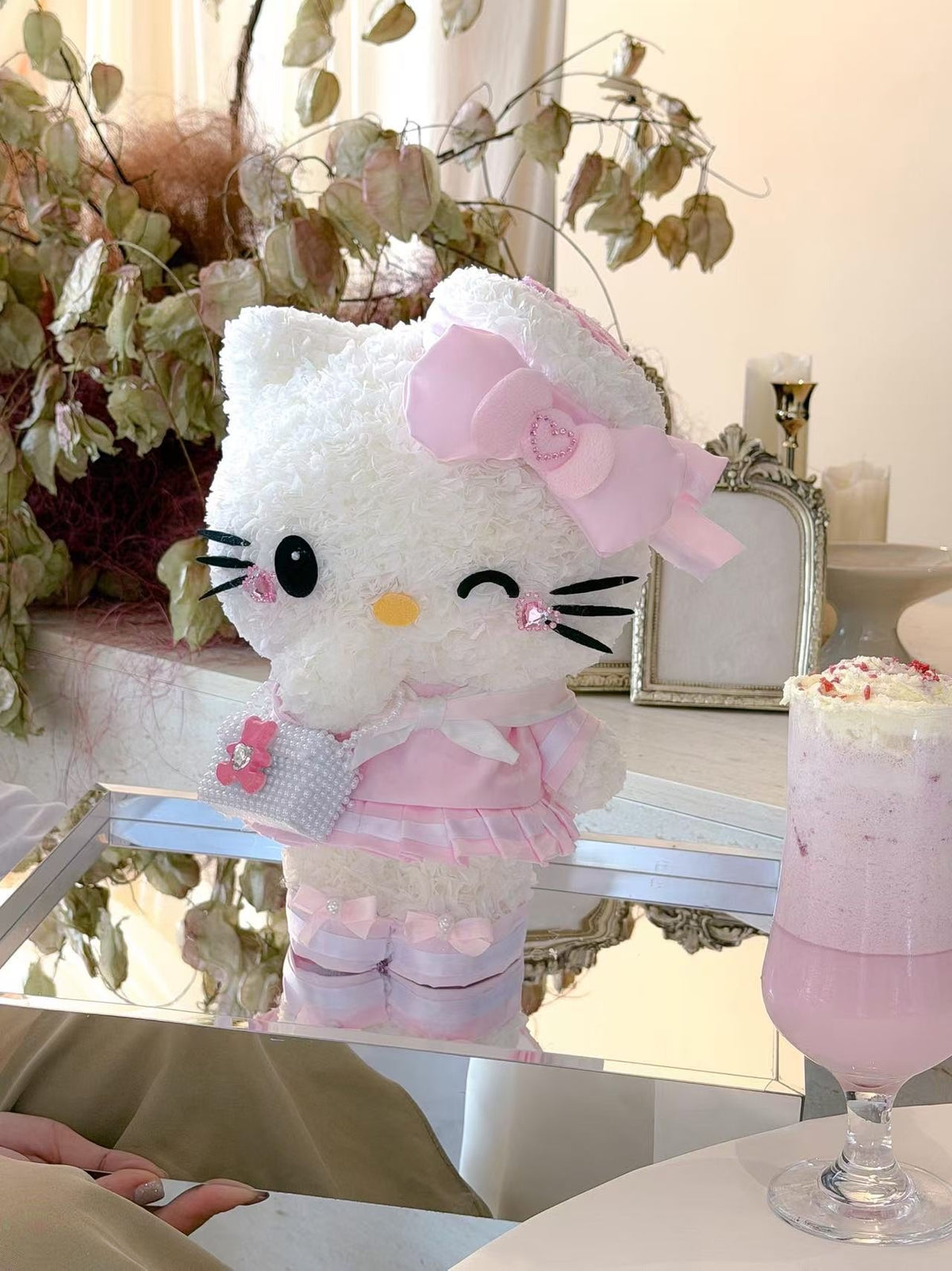 Hello Kitty 繡球永生花