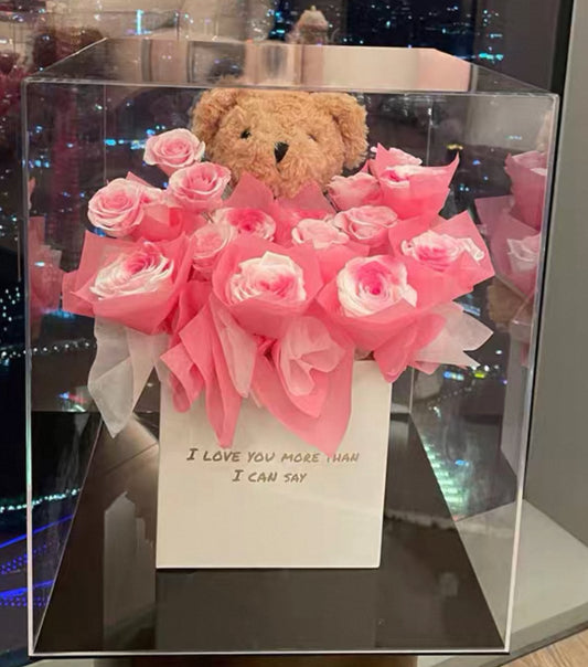 Teddy Bear 繡球永生花 (4色）