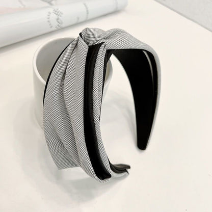 韓式人工髮箍 - 細紋卡其色髮箍