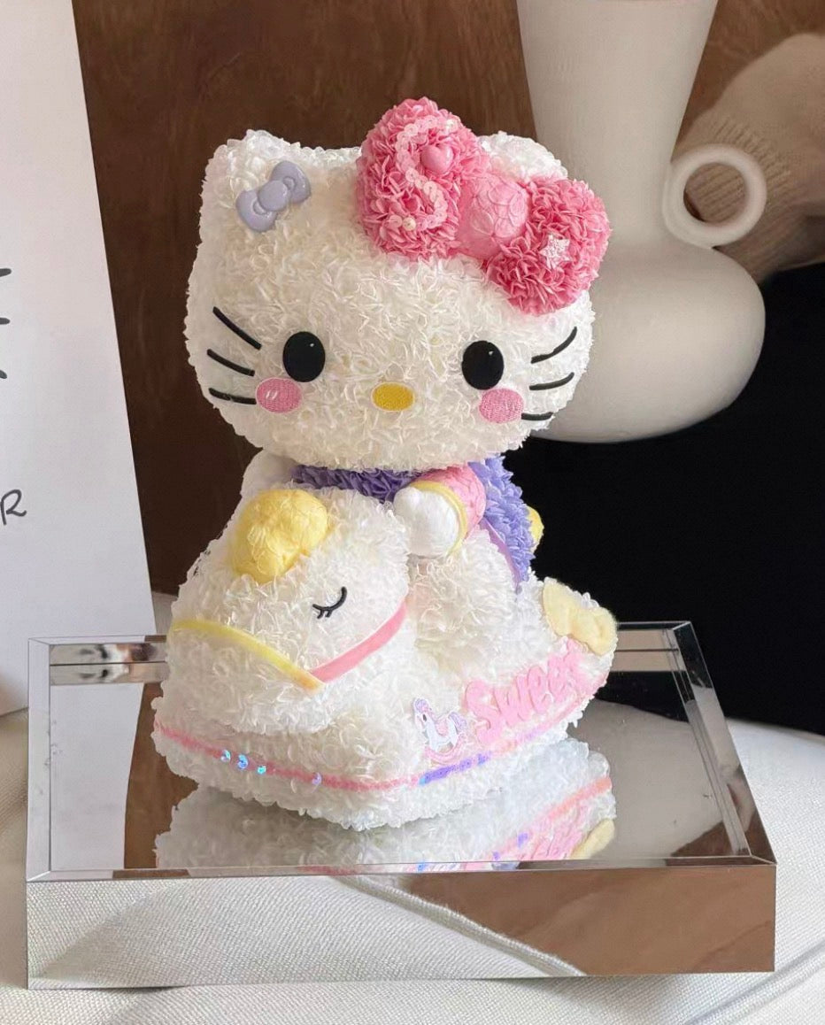 Hello Kitty 繡球永生花 (多色）
