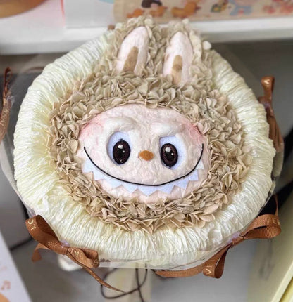 Labubu 繡球永生花花束