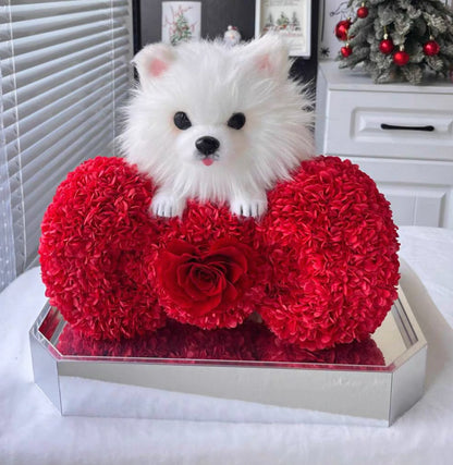 松鼠狗 繡球永生花