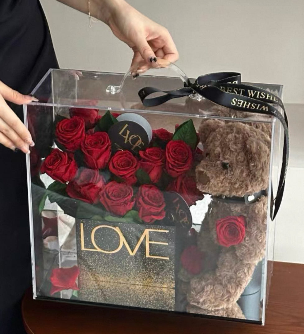 Teddy Bear 繡球永生花 (4色）