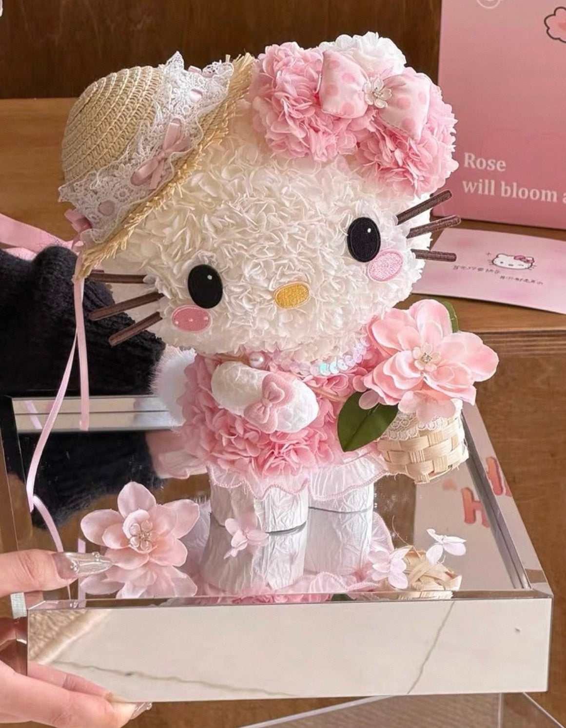 Hello Kitty 繡球永生花