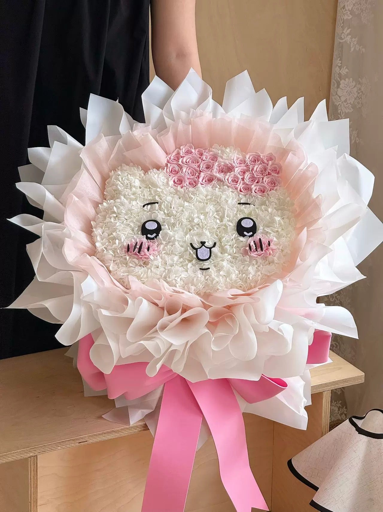 Chiikawa 繡球永生花花束