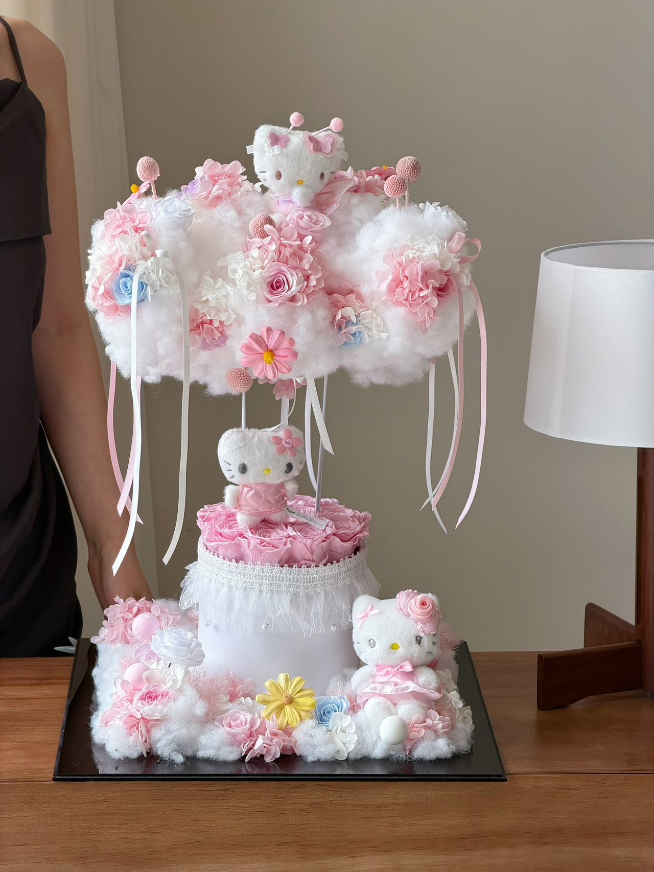 Hello Kitty 繡球永生花