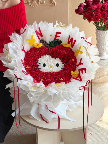 Hello Kitty 繡球永生花花束