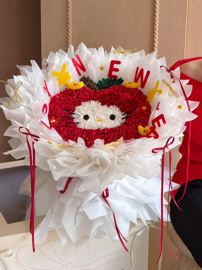 Hello Kitty 繡球永生花花束