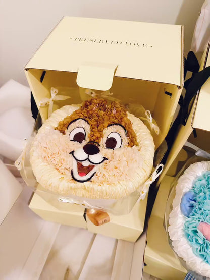 Chip 'n' Dale 繡球永生花花束