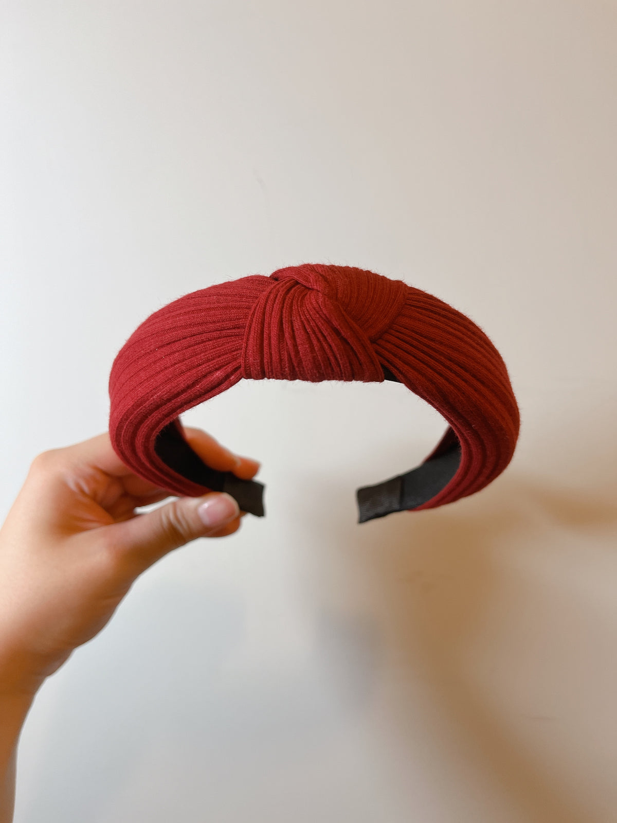 韓式人工髮箍- 淨色髮箍 (紅色)