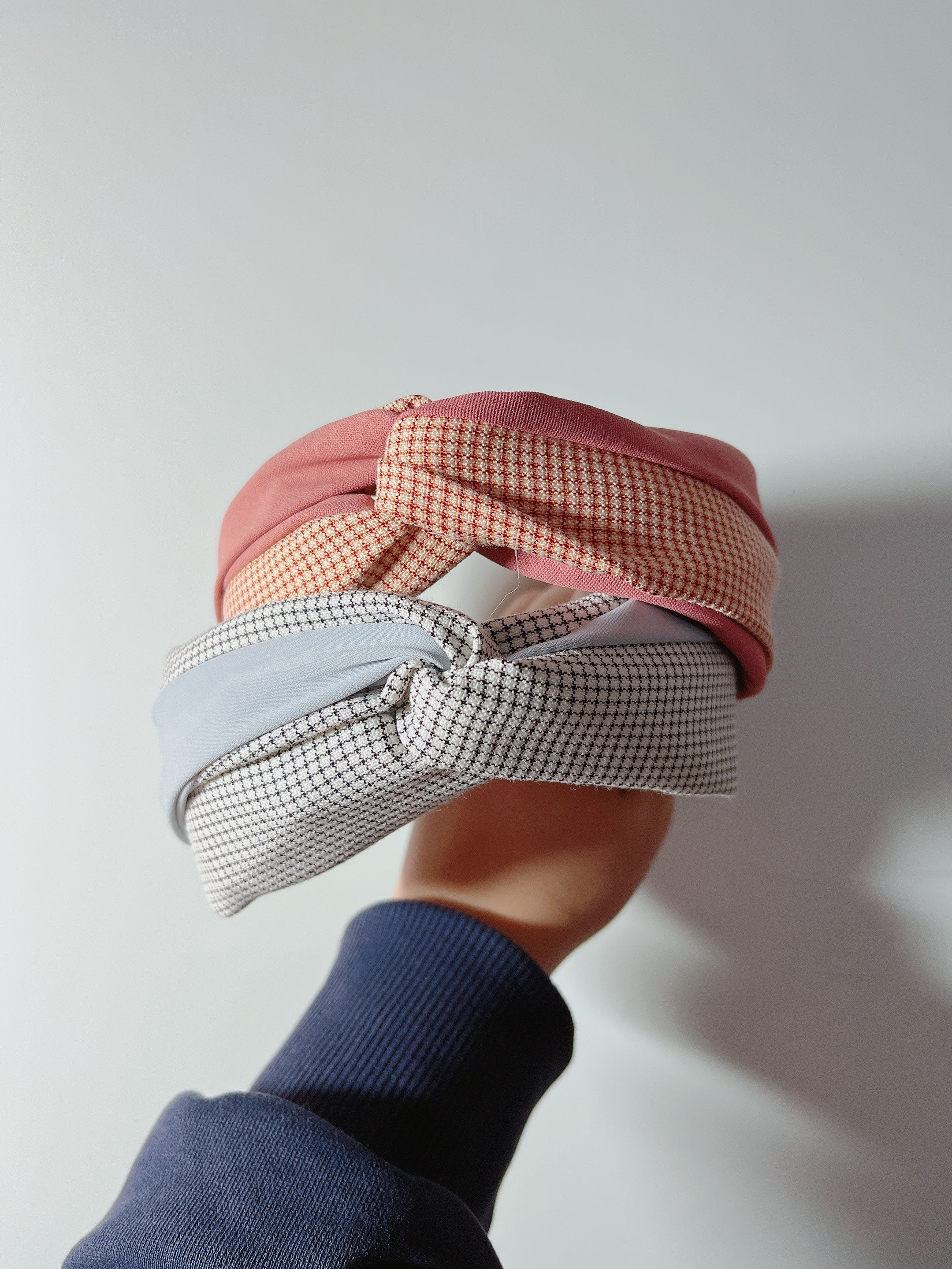韓式人工髮箍 - 粉紅文青髮箍