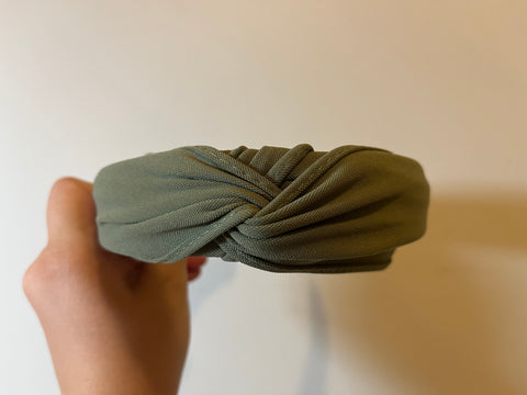 韓式人工髮箍 -  淨色(淡綠色)