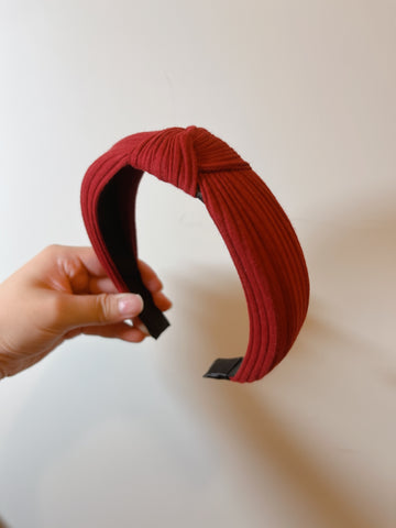 韓式人工髮箍- 淨色髮箍 (紅色)