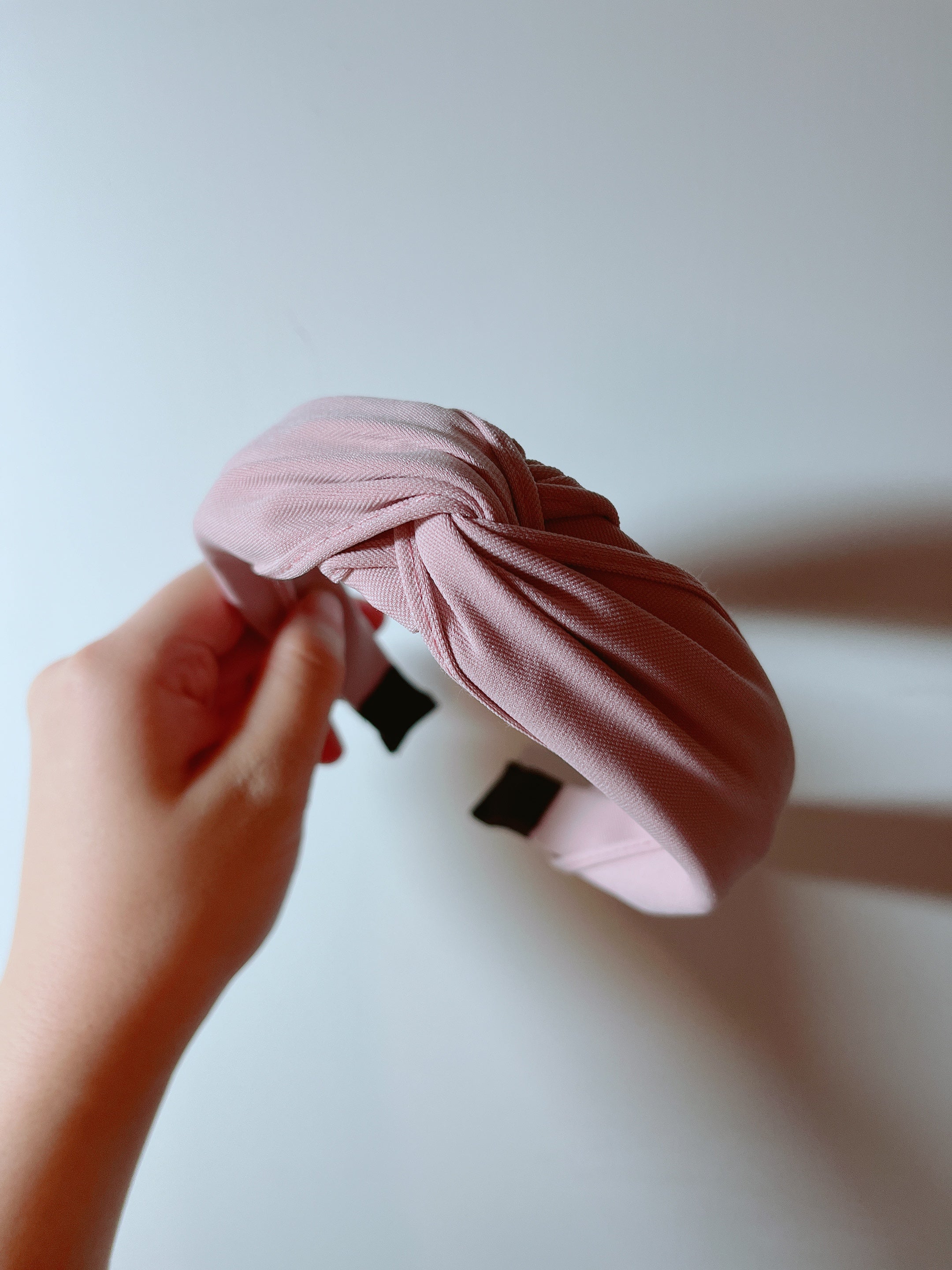 韓式人工髮箍- 粉紅淨色髮箍