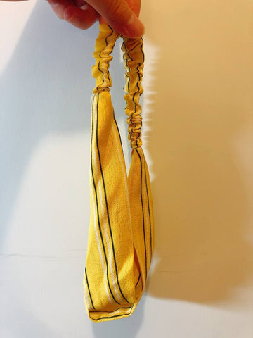 韓式人工髮帶- 黃色間條髮帶